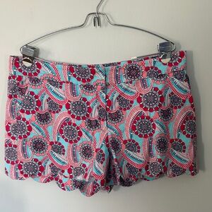 Crown & Ivy Floral Shorts - Pink and Blue